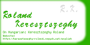 roland keresztszeghy business card